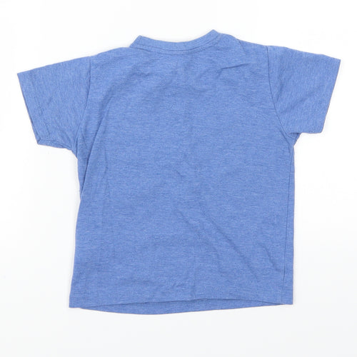 Primark Boys Blue   Basic T-Shirt Size 3-4 Years  - Even Superheroes Need  A Holiday