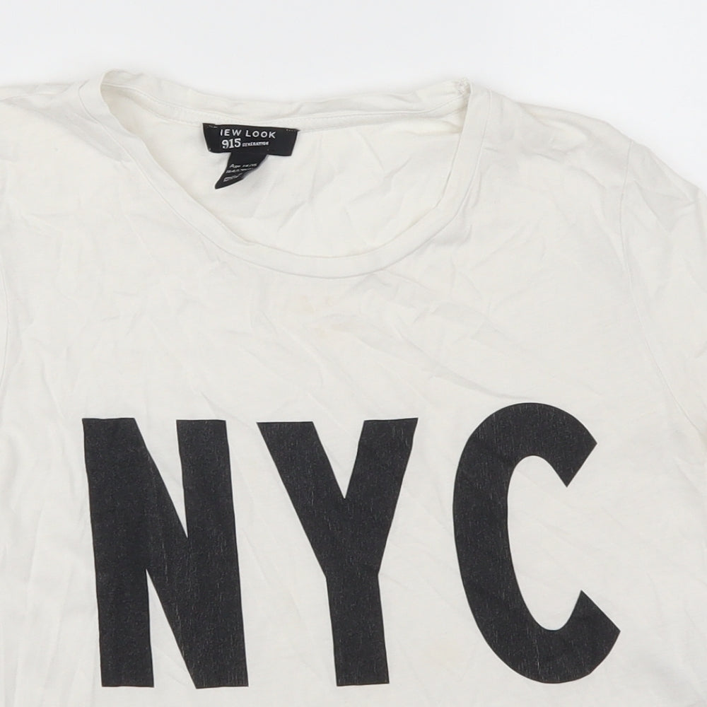New Look Girls White   Basic T-Shirt Size 14-15 Years  - NYC