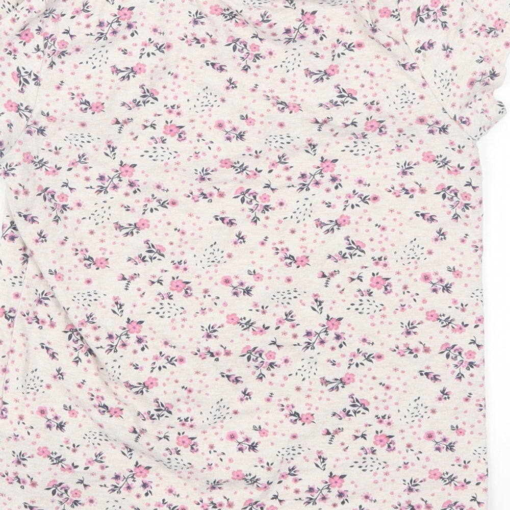 Young Dimension Girls Pink Floral  Basic T-Shirt Size 6-7 Years