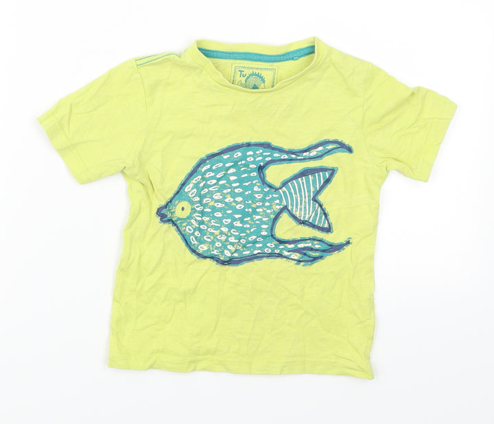TU Boys Green Basic T-Shirt Size 18-24 Months - Fish