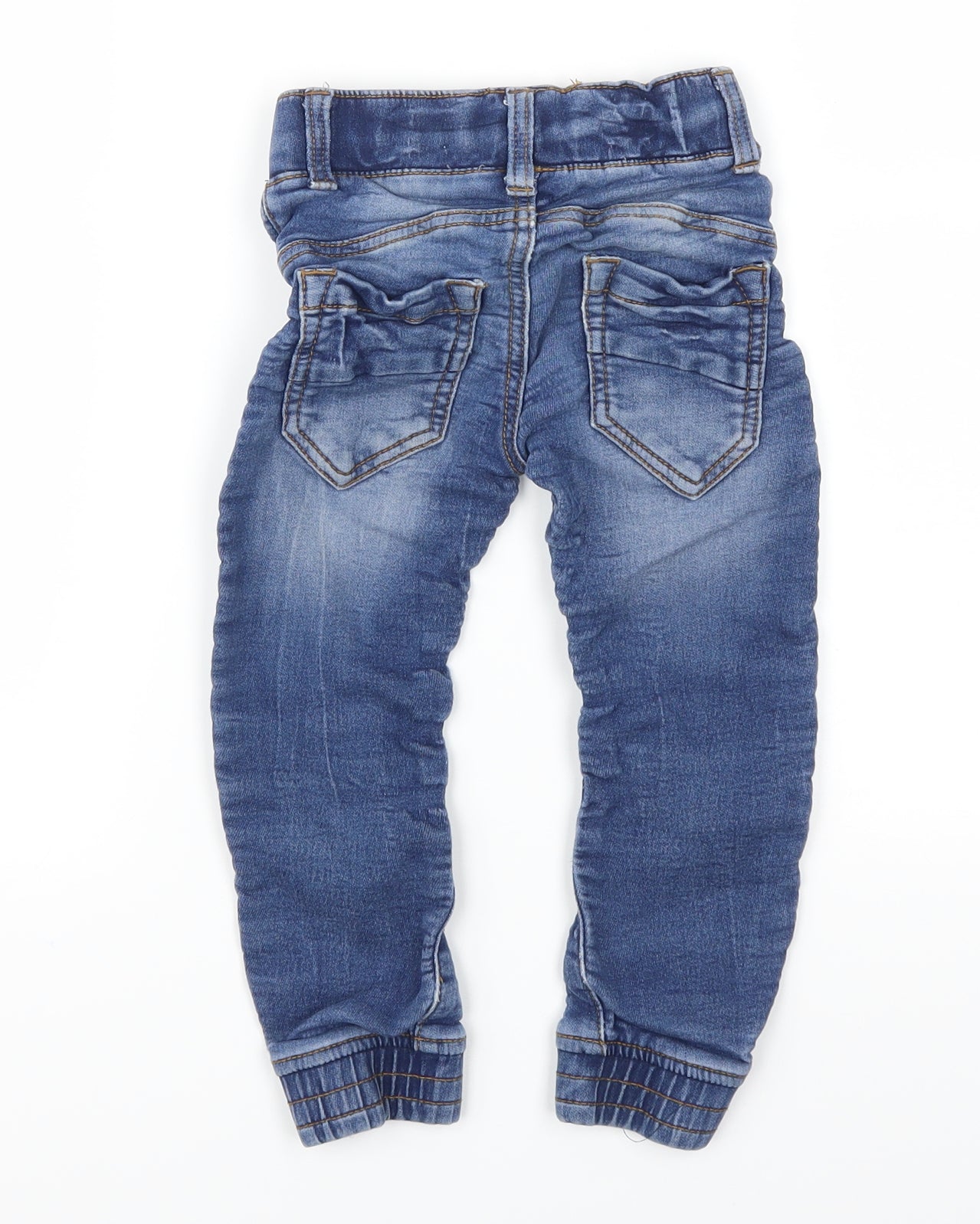 F&F Boys Blue  Denim Straight Jeans Size 2-3 Years - Distressed Look