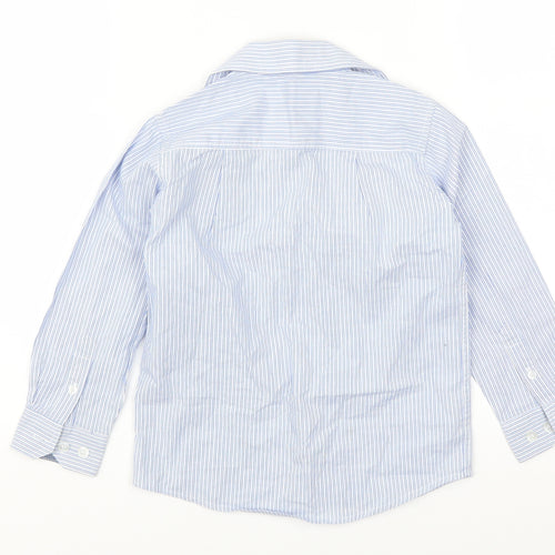 Cool Club Boys Blue Striped  Basic Button-Up Size 5 Years