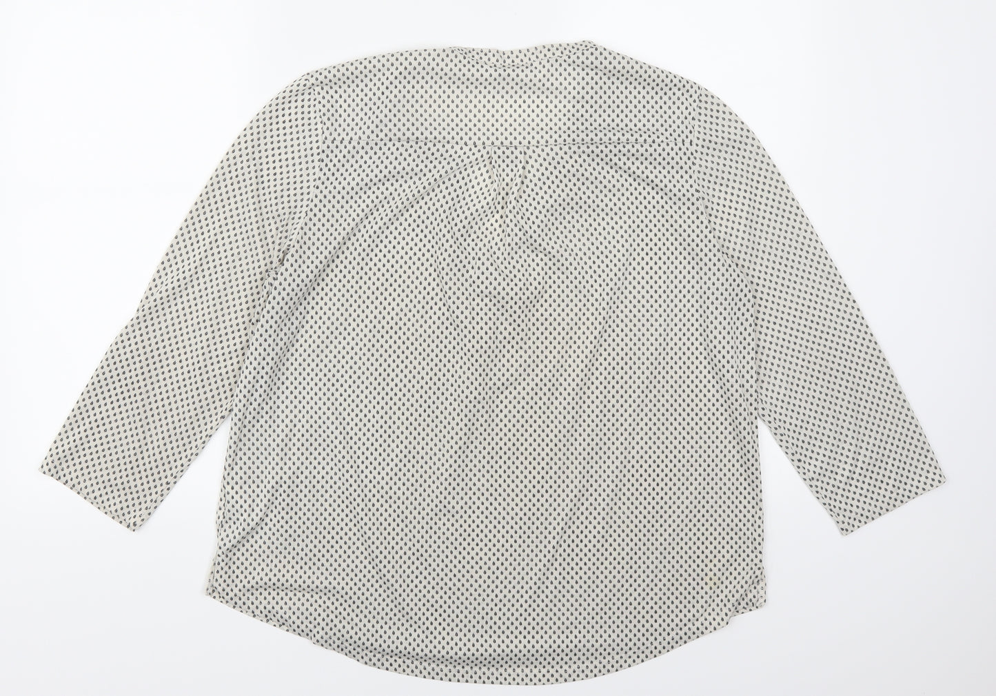 H&M Womens Beige Geometric  Basic T-Shirt Size L