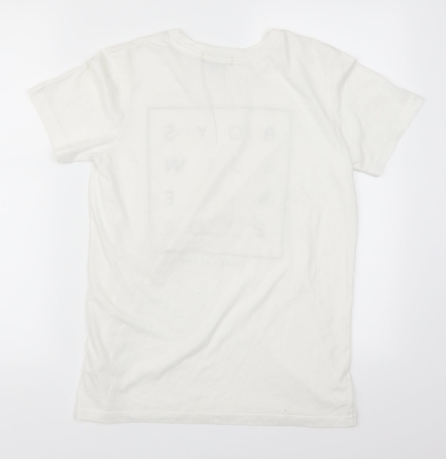 River Island Boys White   Basic T-Shirt Size 11-12 Years  - Boys Will Be Boys