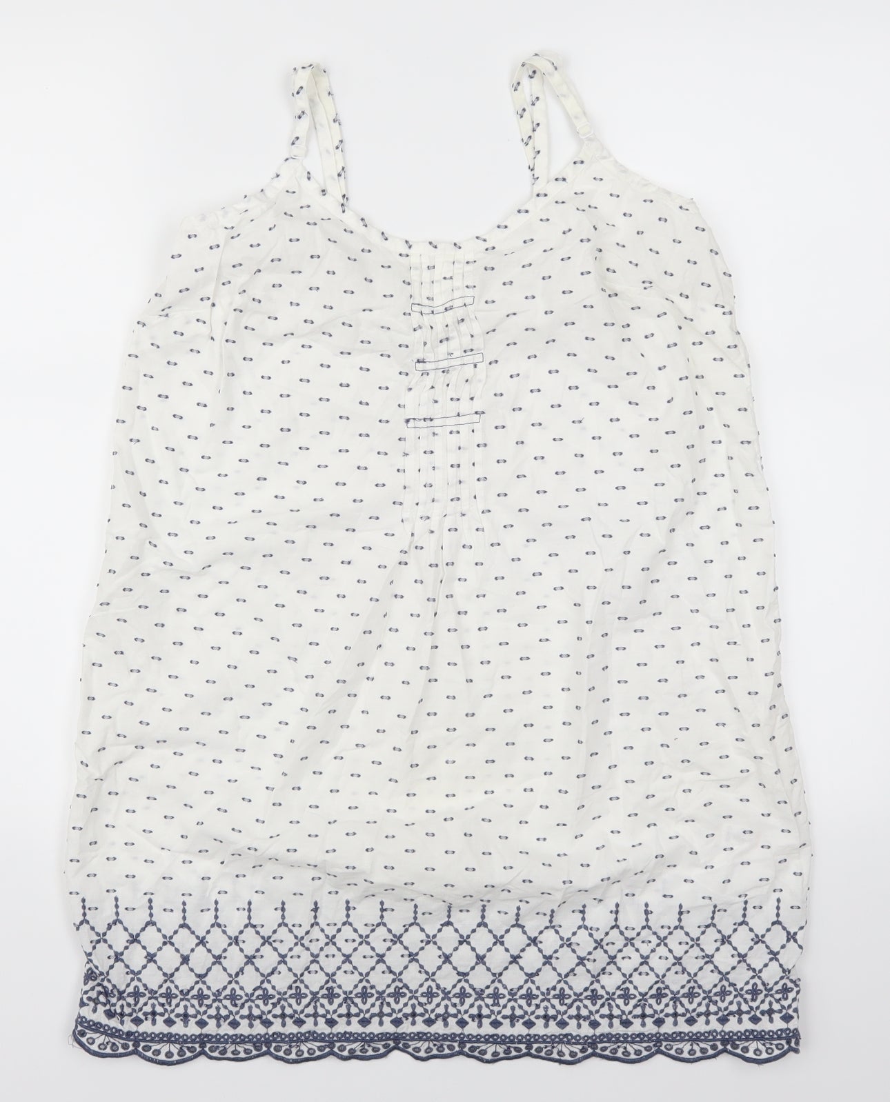 George Womens White Geometric  Tank Dress  Size 12