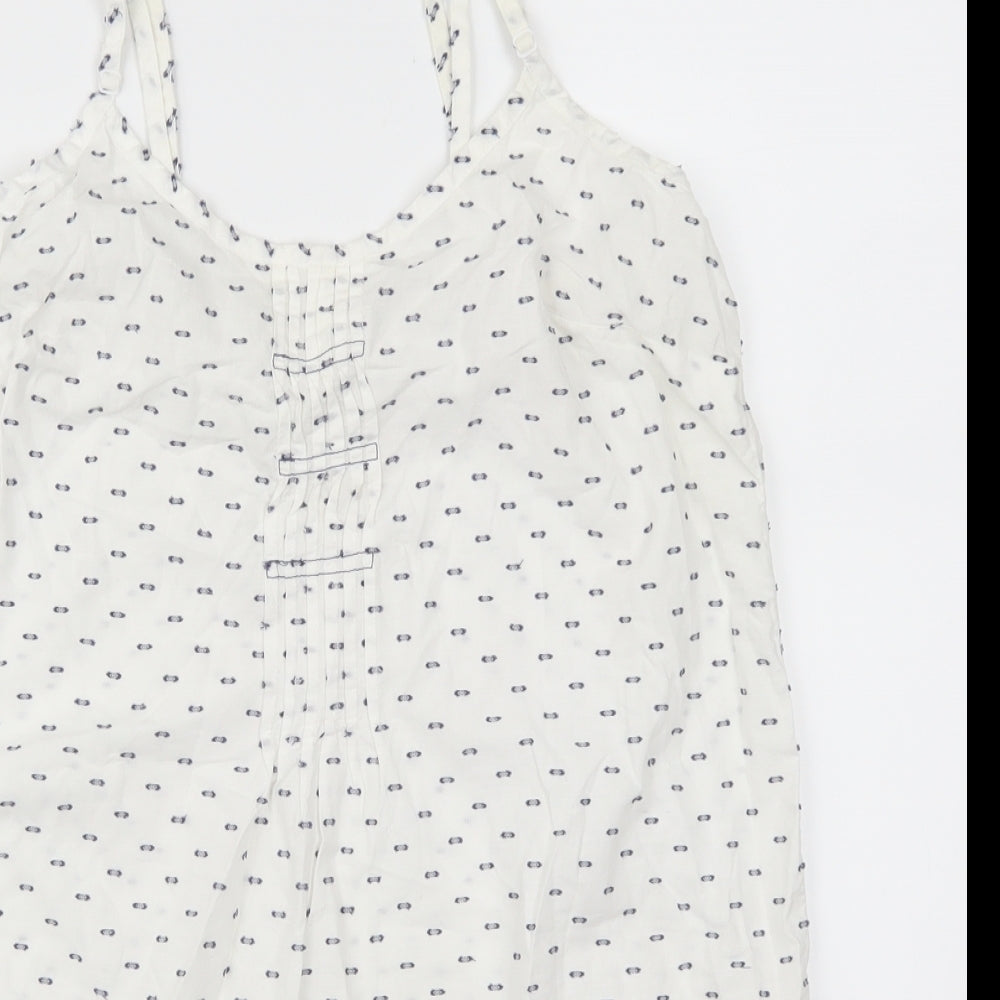 George Womens White Geometric  Tank Dress  Size 12