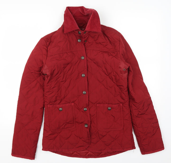 Denim Co Womens Red Quilted Coat Size 8