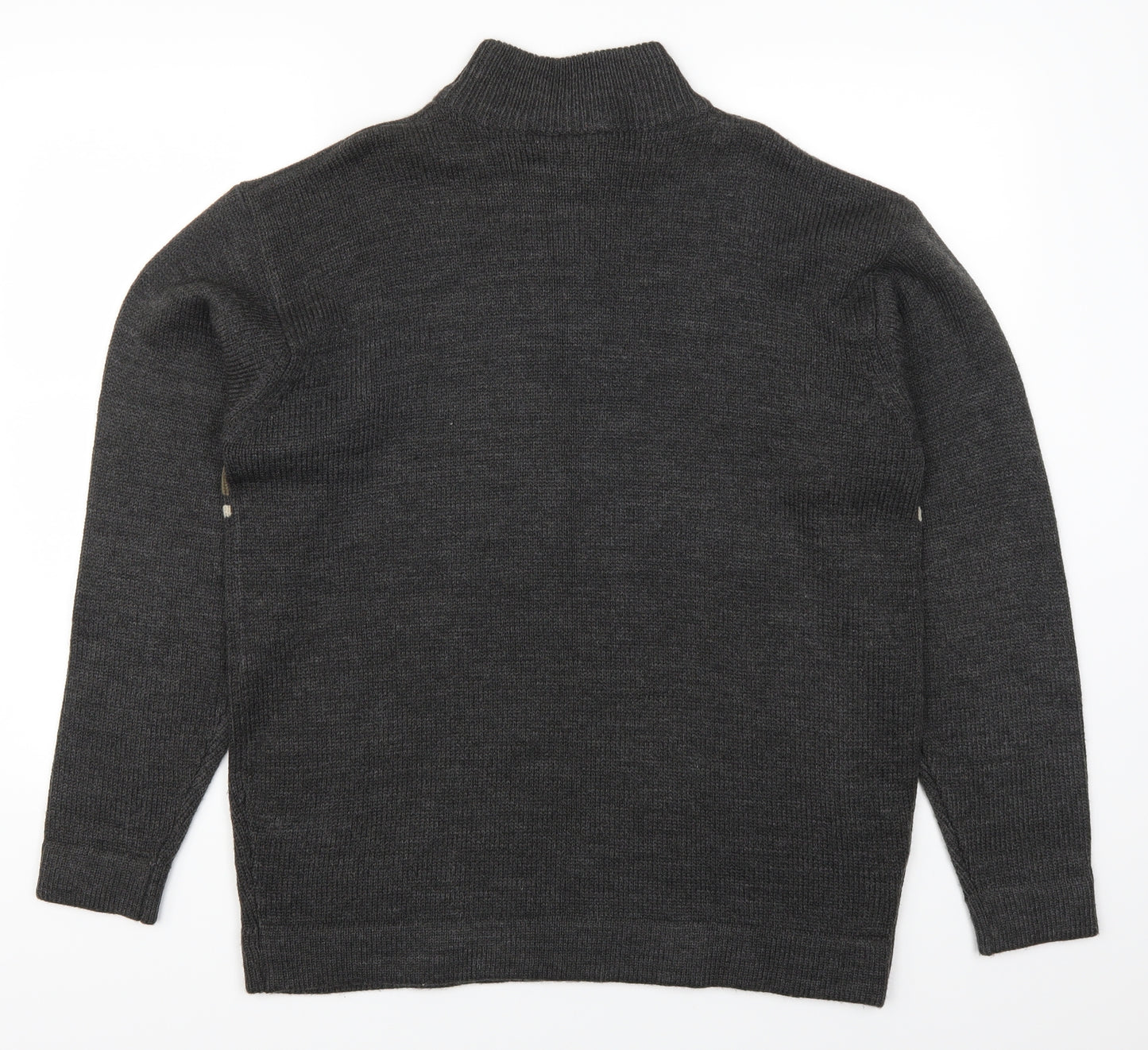 Cedar Wood State Mens Grey Striped  Pullover Jumper Size M