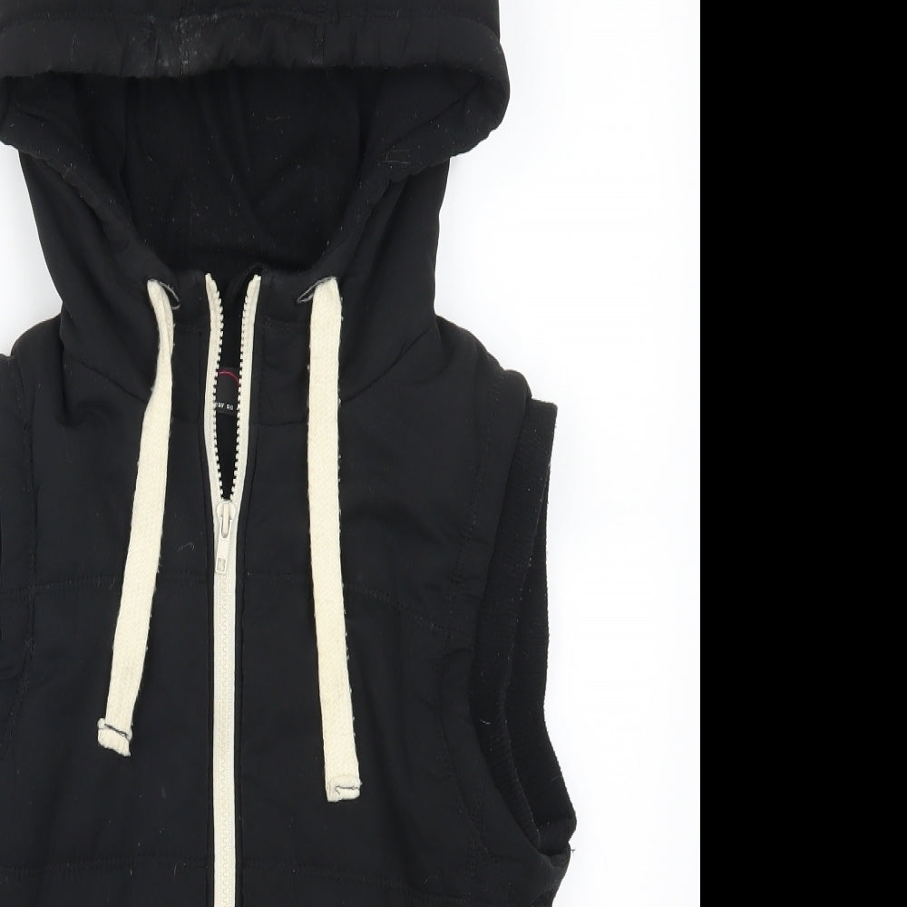 New Look Womens Black   Gilet Coat Size 12