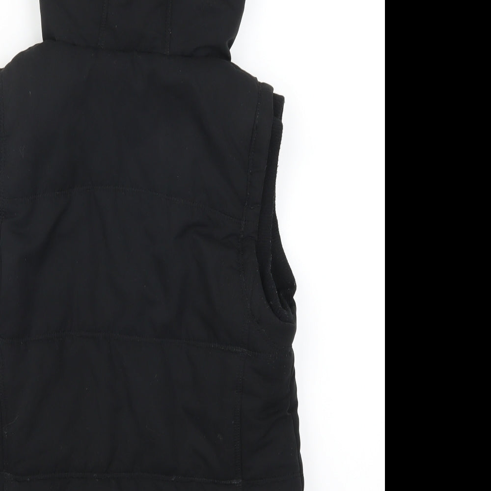 New Look Womens Black   Gilet Coat Size 12