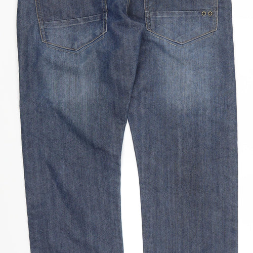 Preworn Mens Blue  Denim Straight Jeans Size 32 L29 in