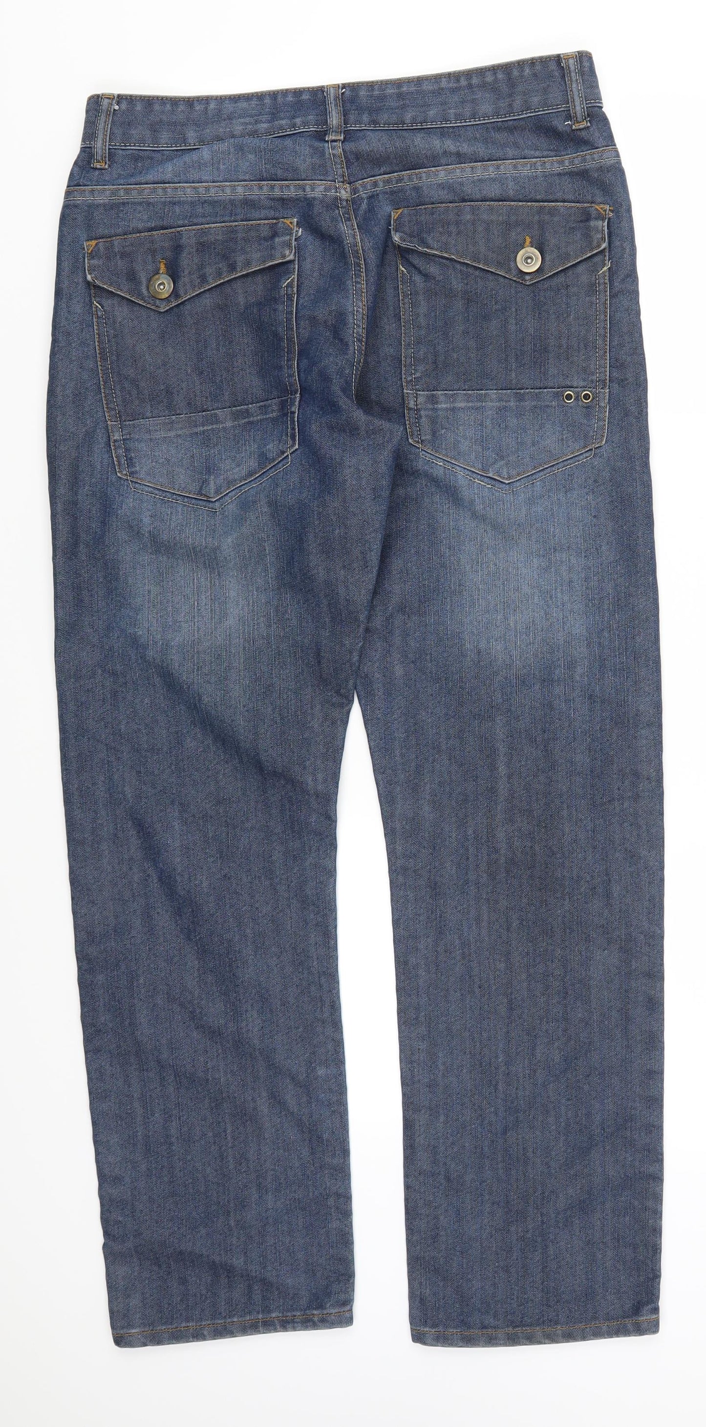 Preworn Mens Blue  Denim Straight Jeans Size 32 L29 in