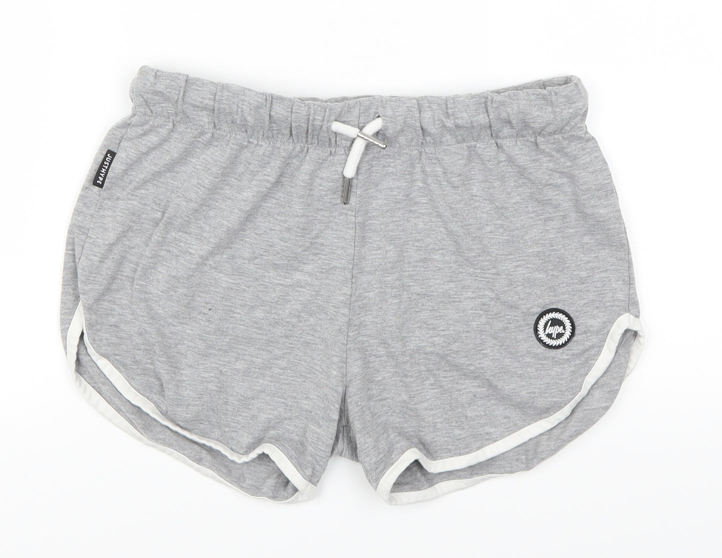 Hype Womens Grey   Sweat Shorts Size 4