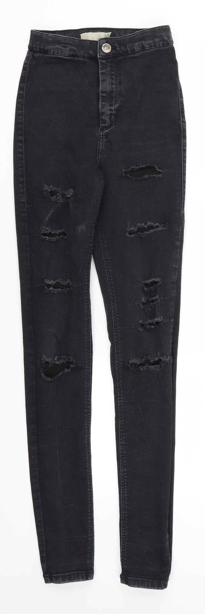 Topshop Womens Grey Denim Skinny Jeans Size 23 in L28 in