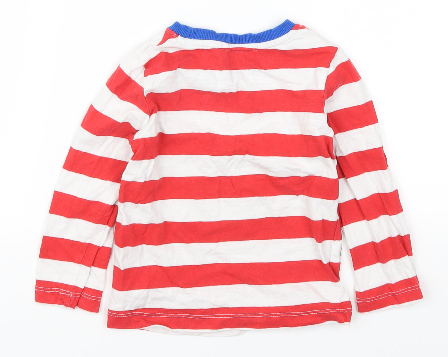 Mini Club Boys Red Striped  Basic T-Shirt Size 2-3 Years  - Dinosaur