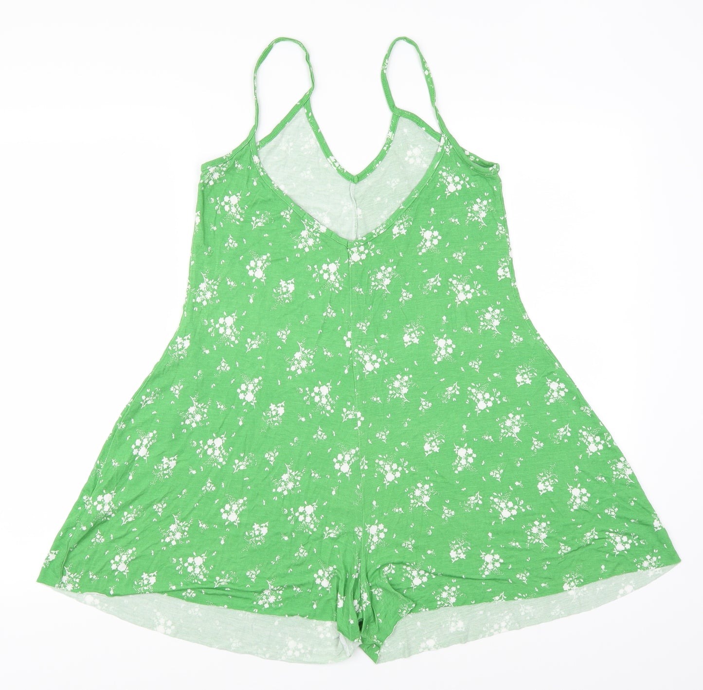 Boohoo Womens Green Flecked  Playsuit One-Piece Size 12 L4 in