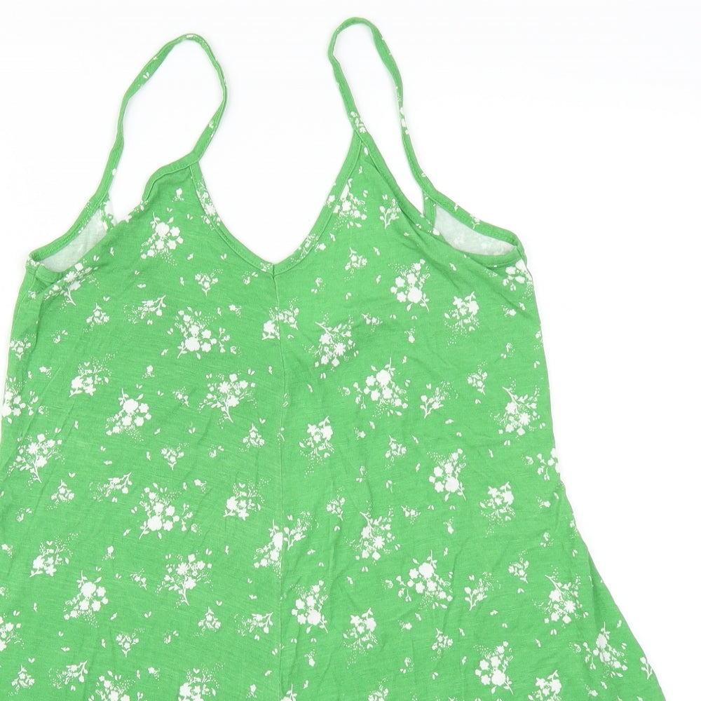 Boohoo Womens Green Flecked  Playsuit One-Piece Size 12 L4 in