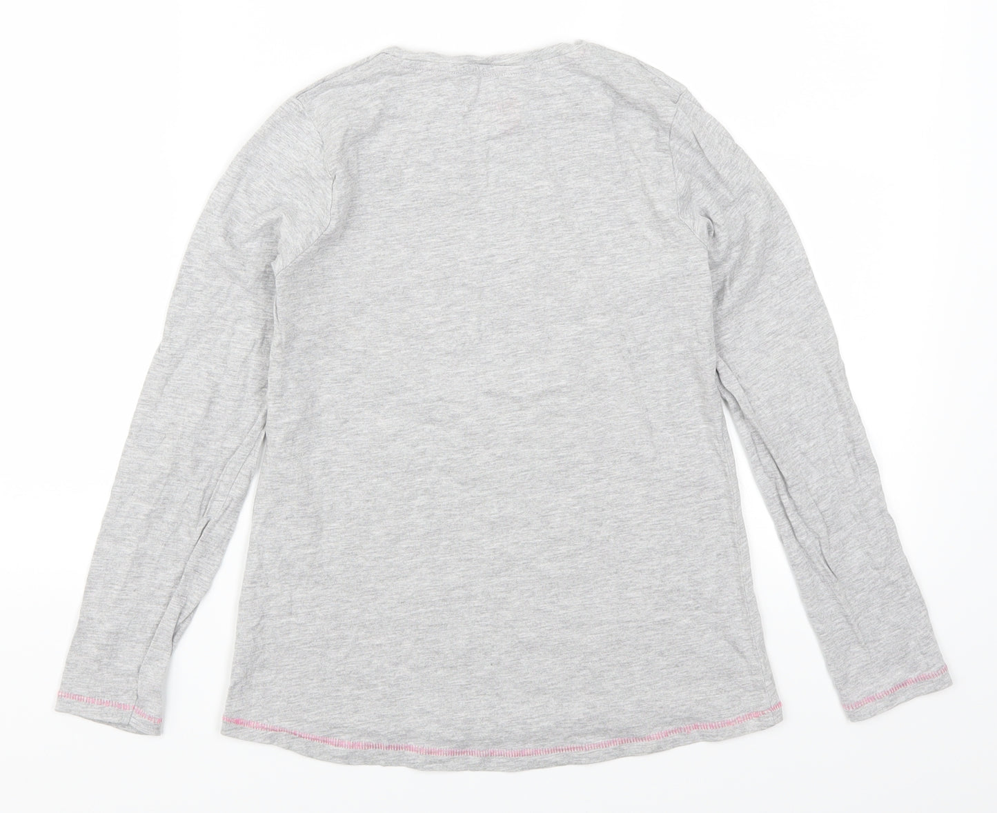 Mtalan Girls Grey   Basic T-Shirt Size 11 Years  - Girls Can Do Anything