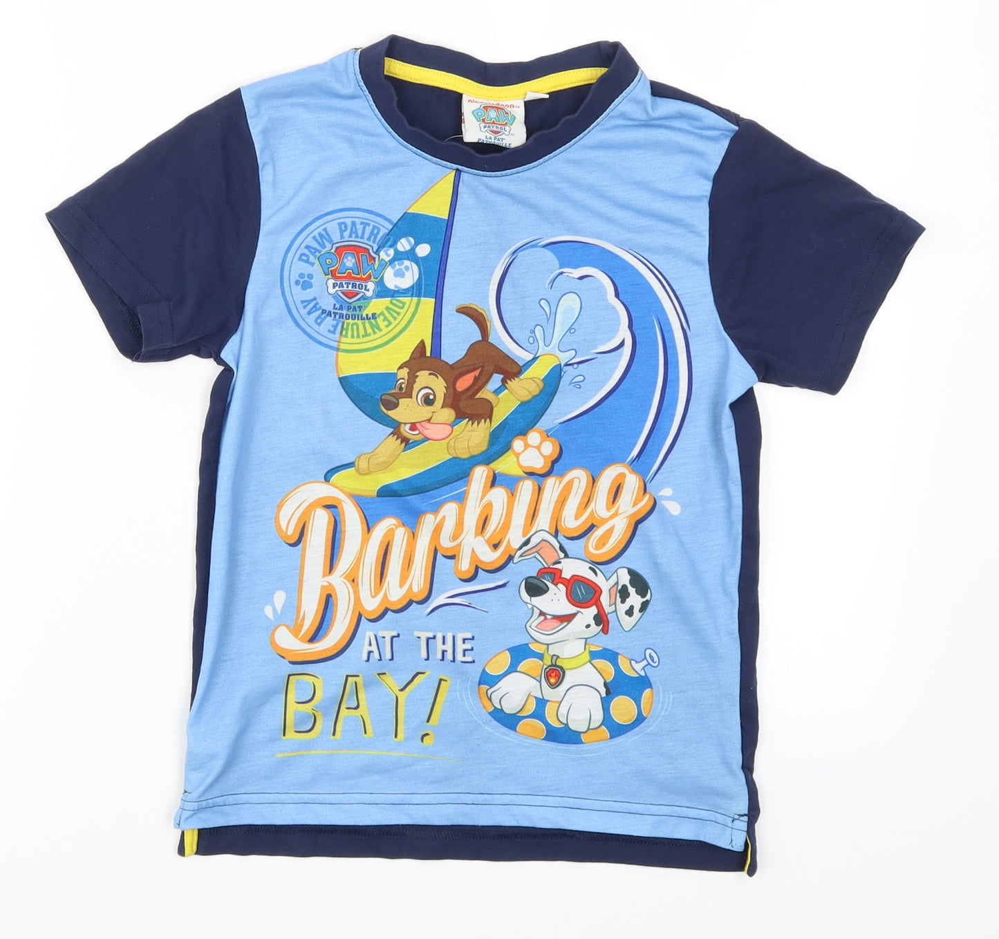 TVMania Boys Blue   Basic T-Shirt Size 6 Years  - Paw Patrol