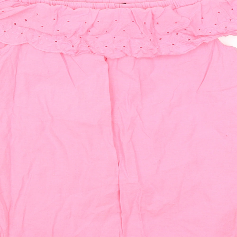 George Girls Pink   Basic T-Shirt Size 11-12 Years