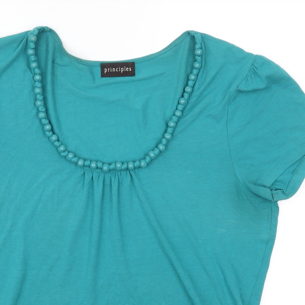 Principles Womens Blue   Basic T-Shirt Size 14