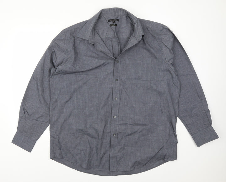 George Mens Blue Button-Up Size XL
