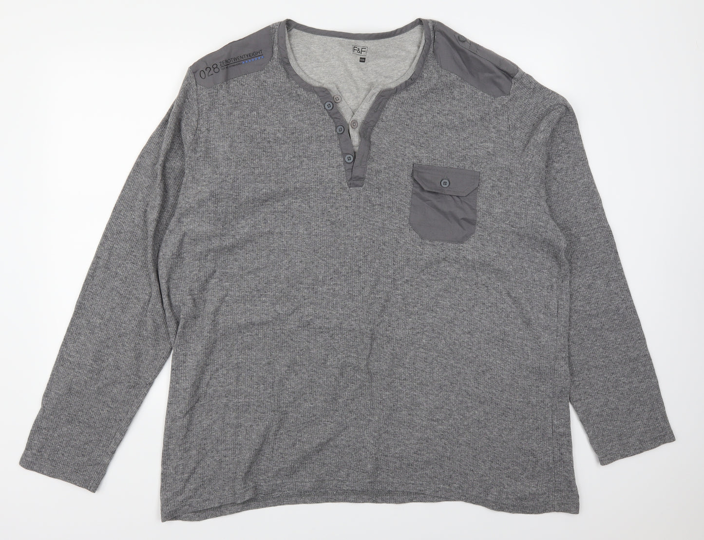 F&F Mens Grey   Pullover Jumper Size 3XL