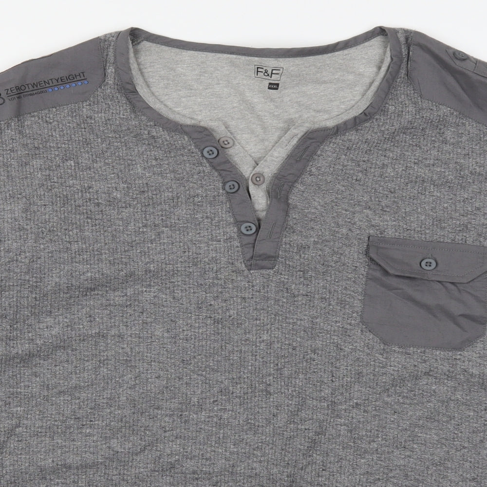 F&F Mens Grey   Pullover Jumper Size 3XL