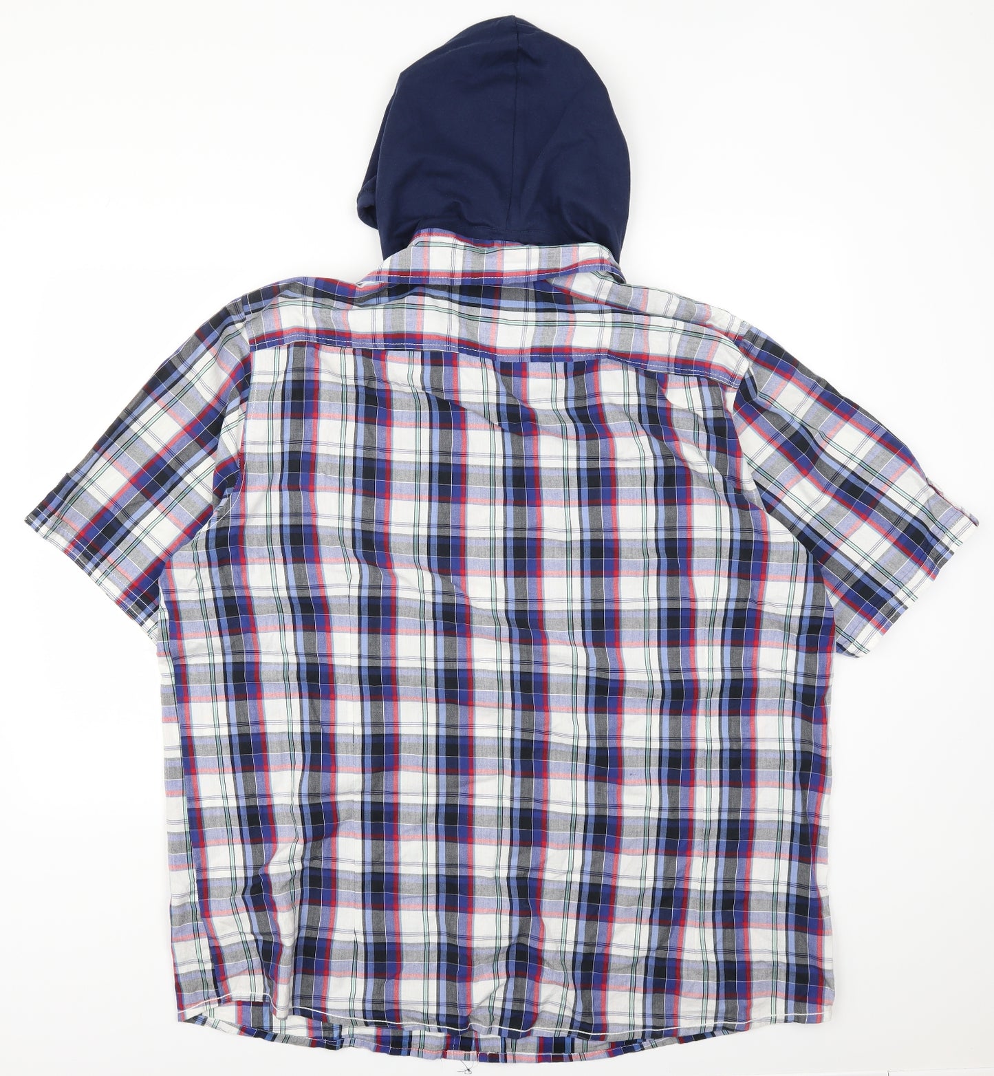 F&F Mens Blue Check   Button-Up Size 3XL