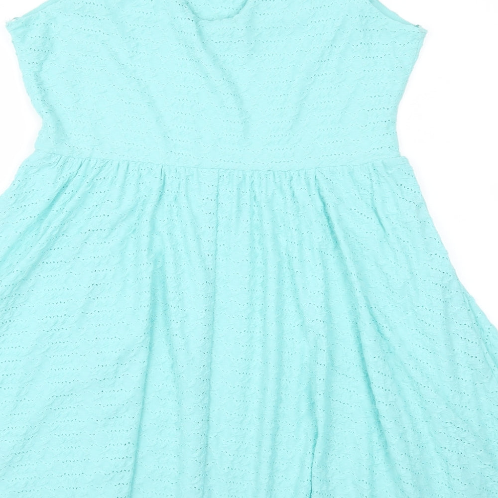 Dorothy Perkins Womens Blue   Skater Dress  Size 18