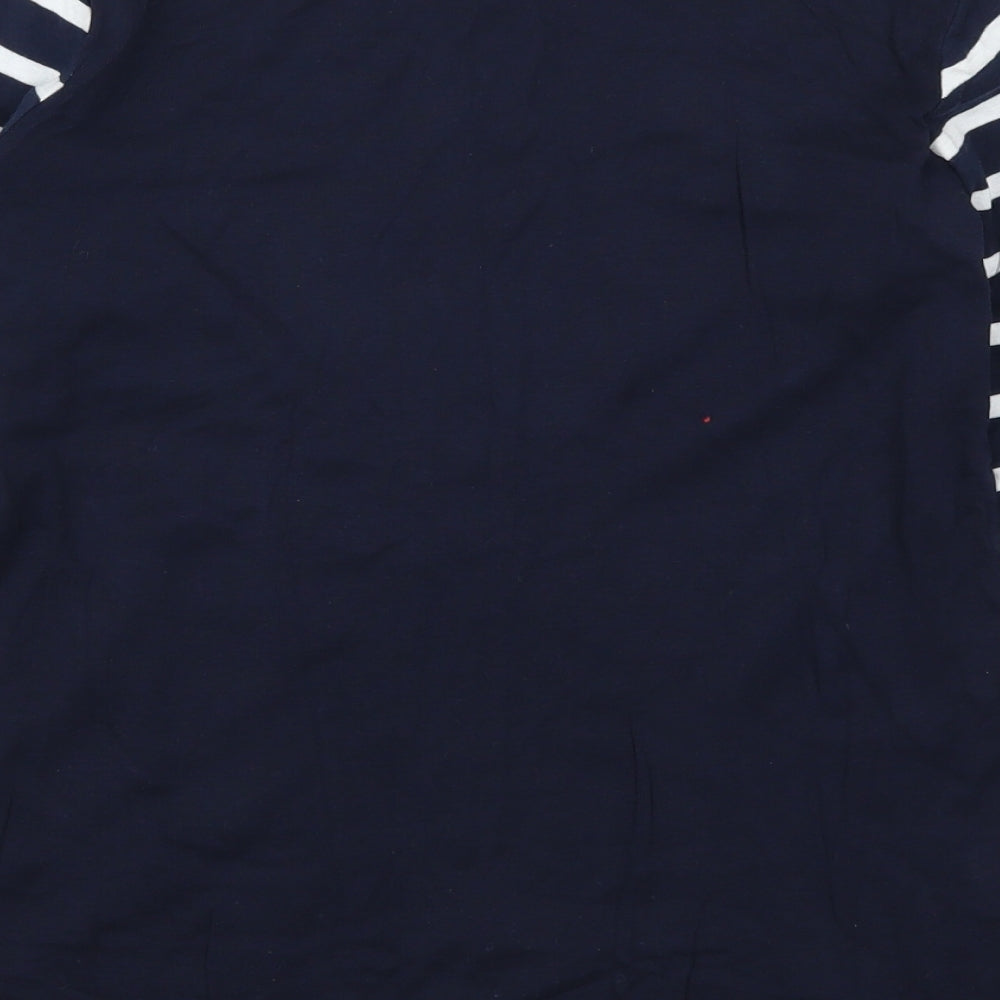 NEXT Womens Blue Striped  Basic T-Shirt Size 10