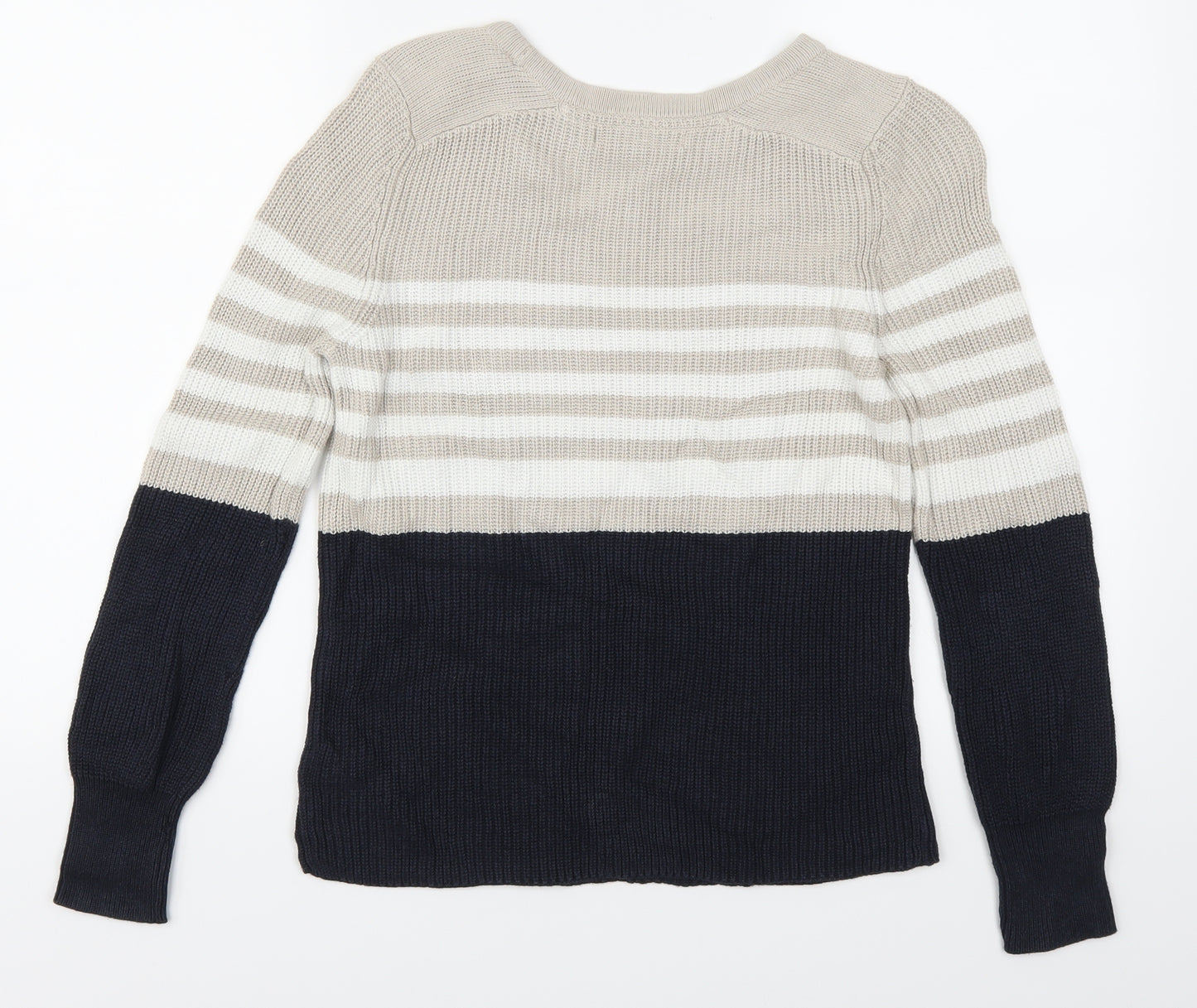 NEXT Womens Beige Striped  Pullover Jumper Size 12