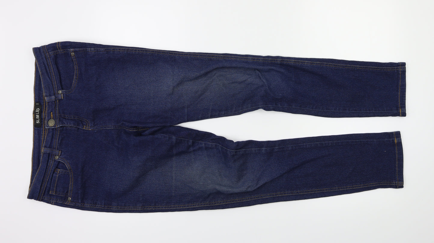 Peacocks Womens Blue   Skinny Jeans Size 12 L29 in