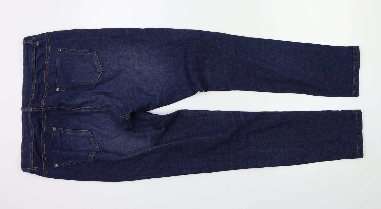 Peacocks Womens Blue   Skinny Jeans Size 12 L29 in