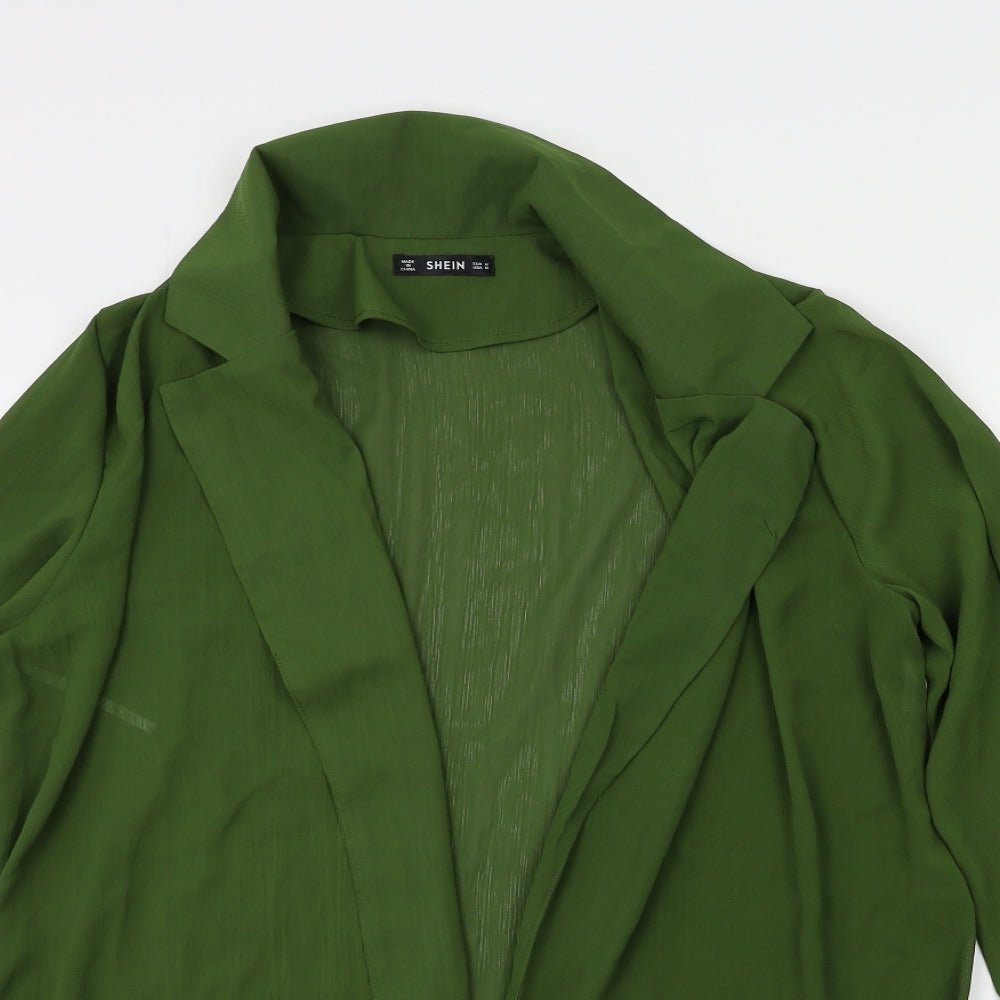 SheIn Womens Green   Wrap Blouse Size M