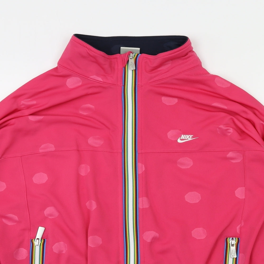 Nike Womens Pink   Full Zip Hoodie Size M