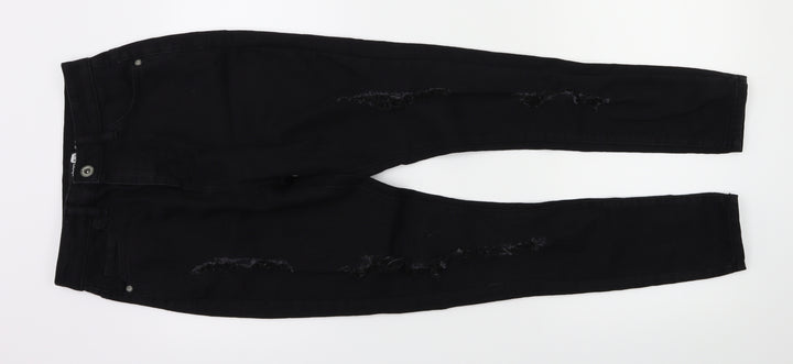 Boohoo Womens Black  Denim Skinny Jeans Size 8 L26 in