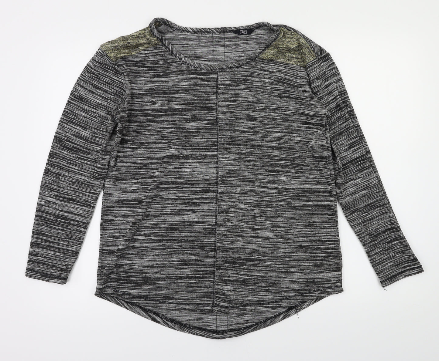 F&F Womens Black   Basic T-Shirt Size 14