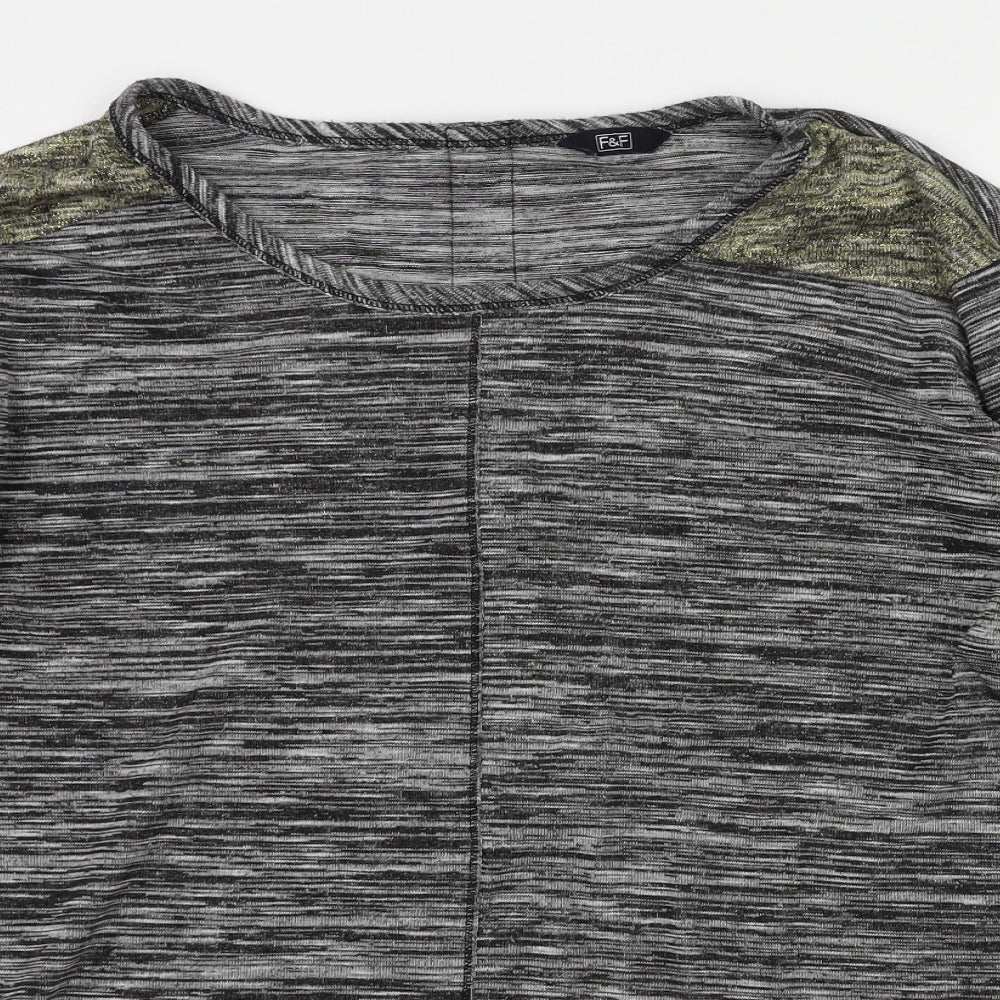 F&F Womens Black   Basic T-Shirt Size 14