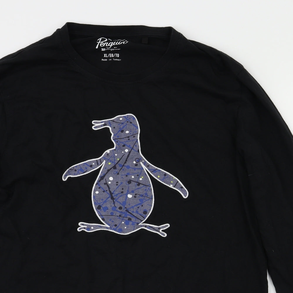 Penguin Mens Black    T-Shirt Size XL
