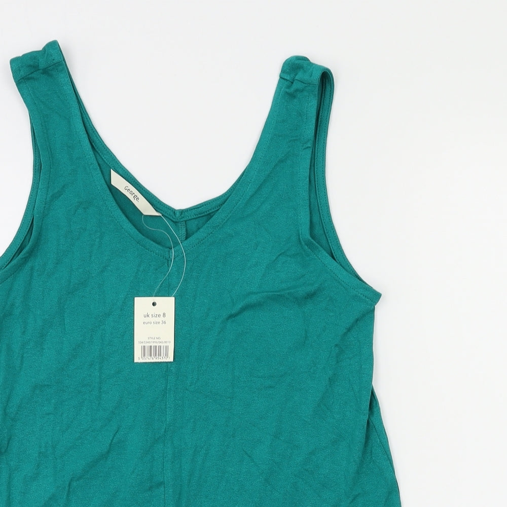George Womens Green   Basic T-Shirt Size 8
