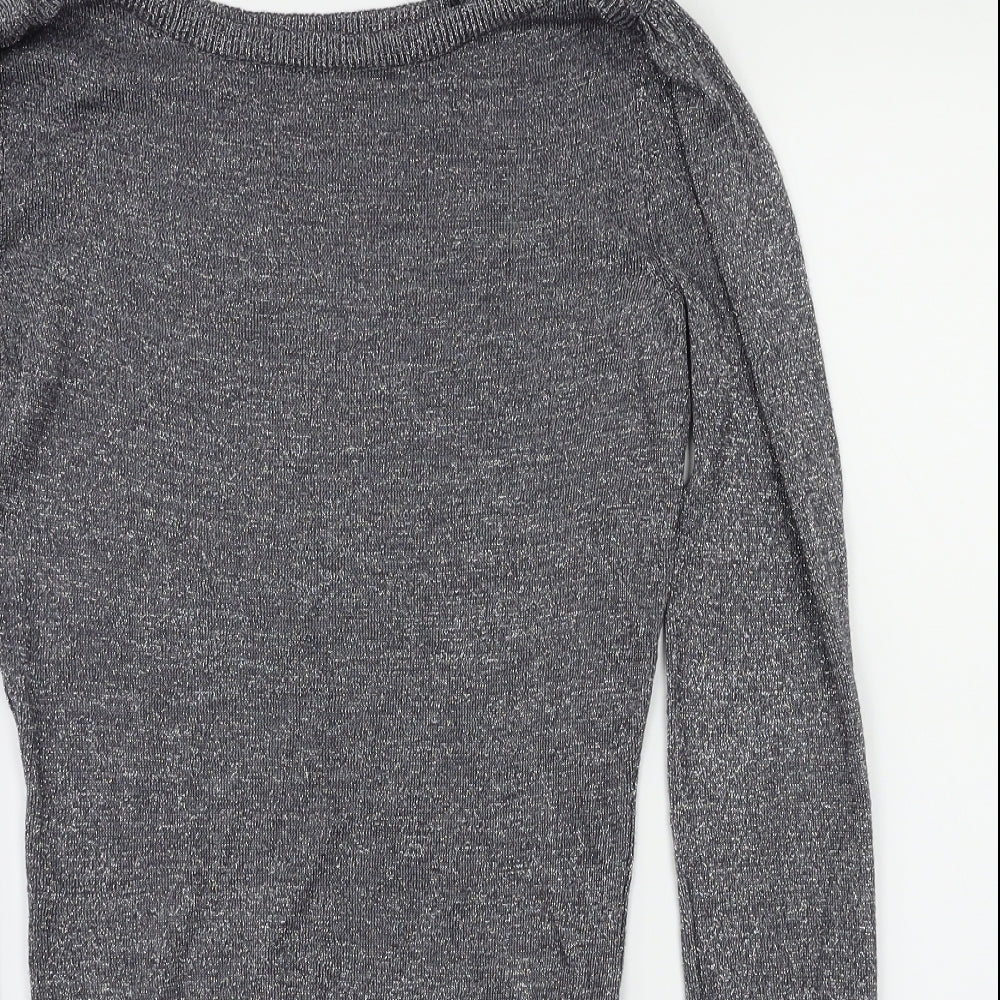 Dorothy Perkins Womens Grey   Basic T-Shirt Size 8