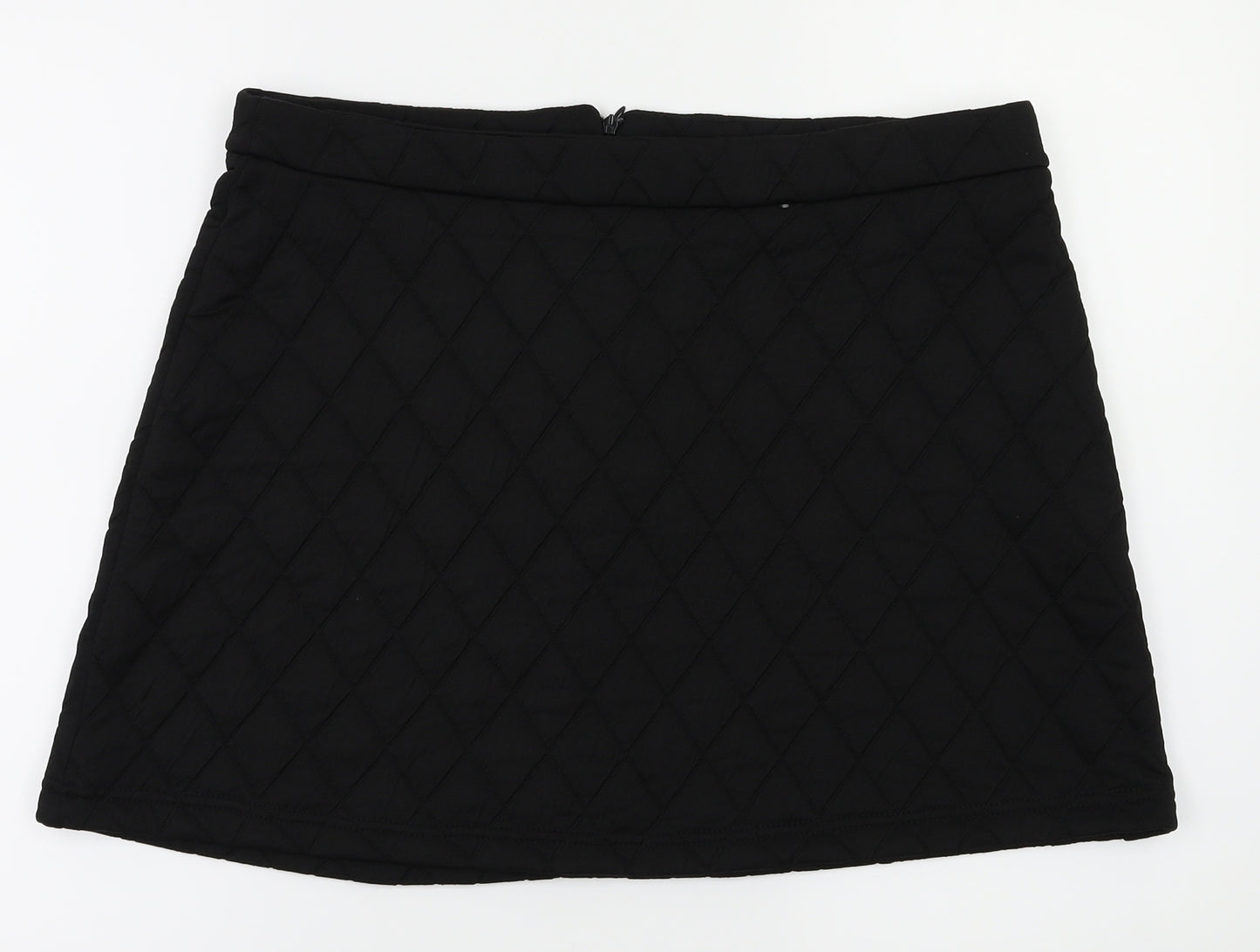 Primark Womens Black Argyle/Diamond  A-Line Skirt Size 16
