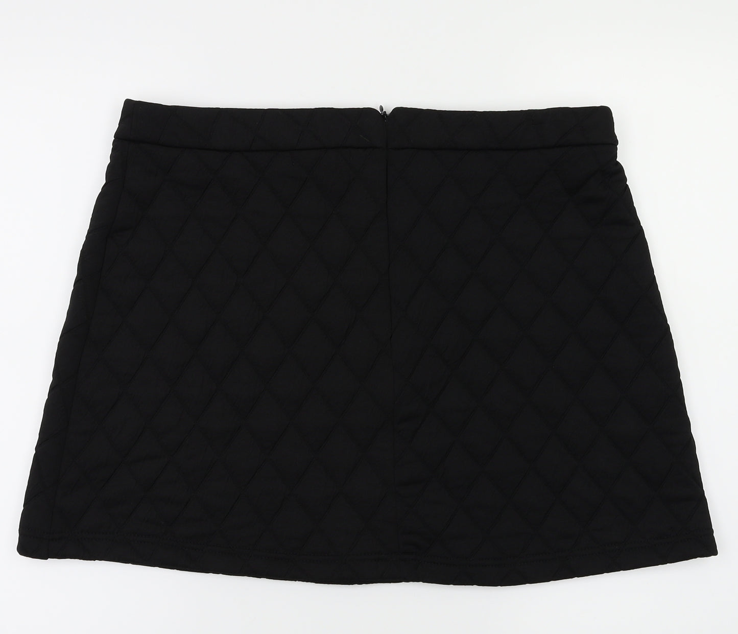 Primark Womens Black Argyle/Diamond  A-Line Skirt Size 16