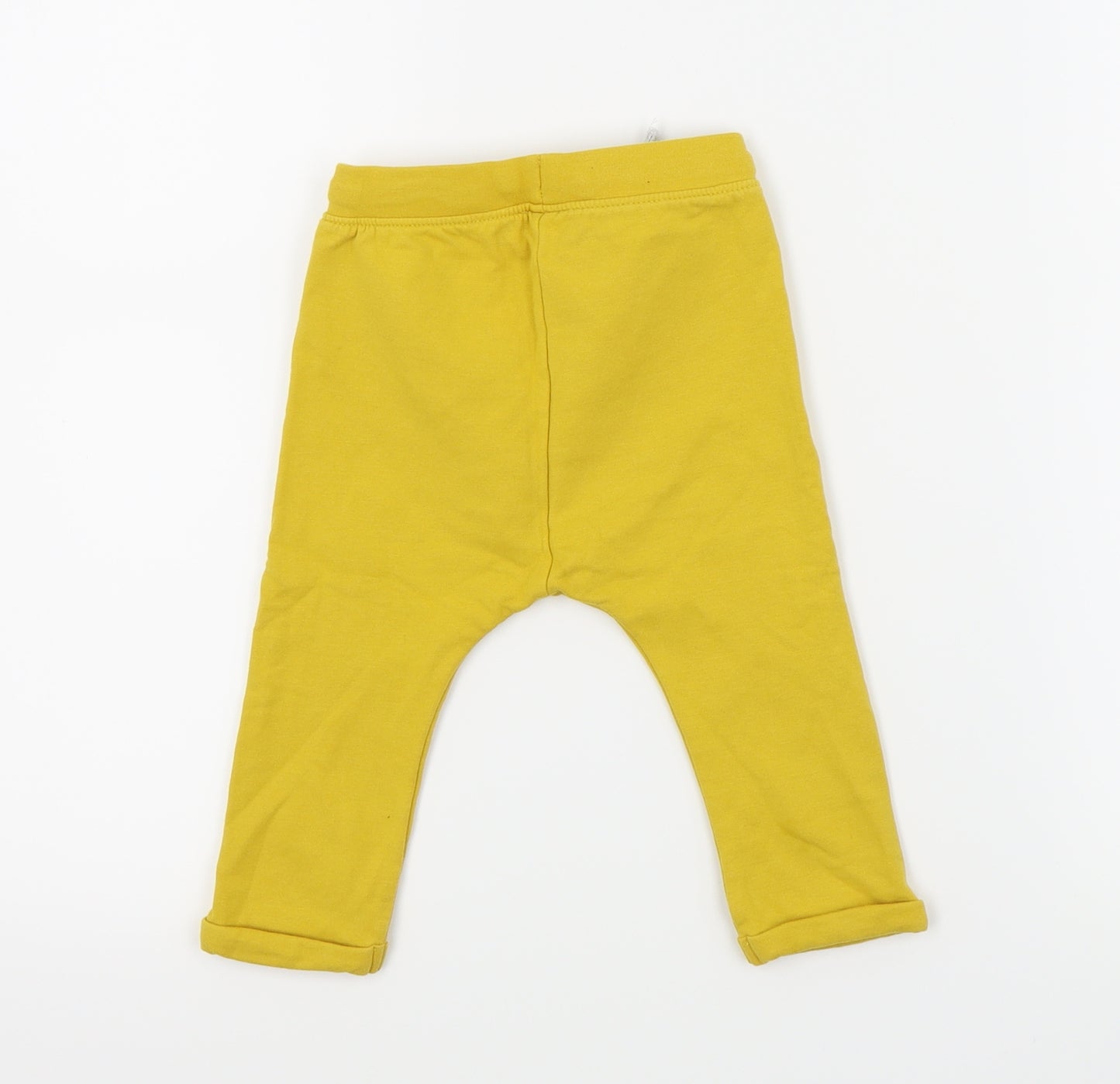 M&S  Boys Yellow   Jogger Trousers Size 9-12 Months