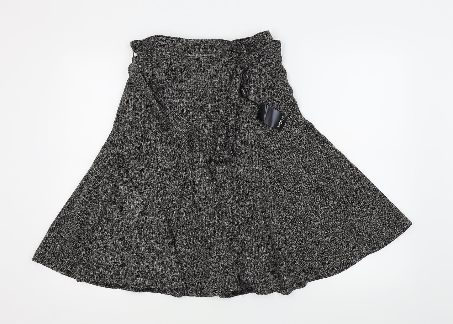 Papaya Womens Grey   Pleated Skirt Size 8