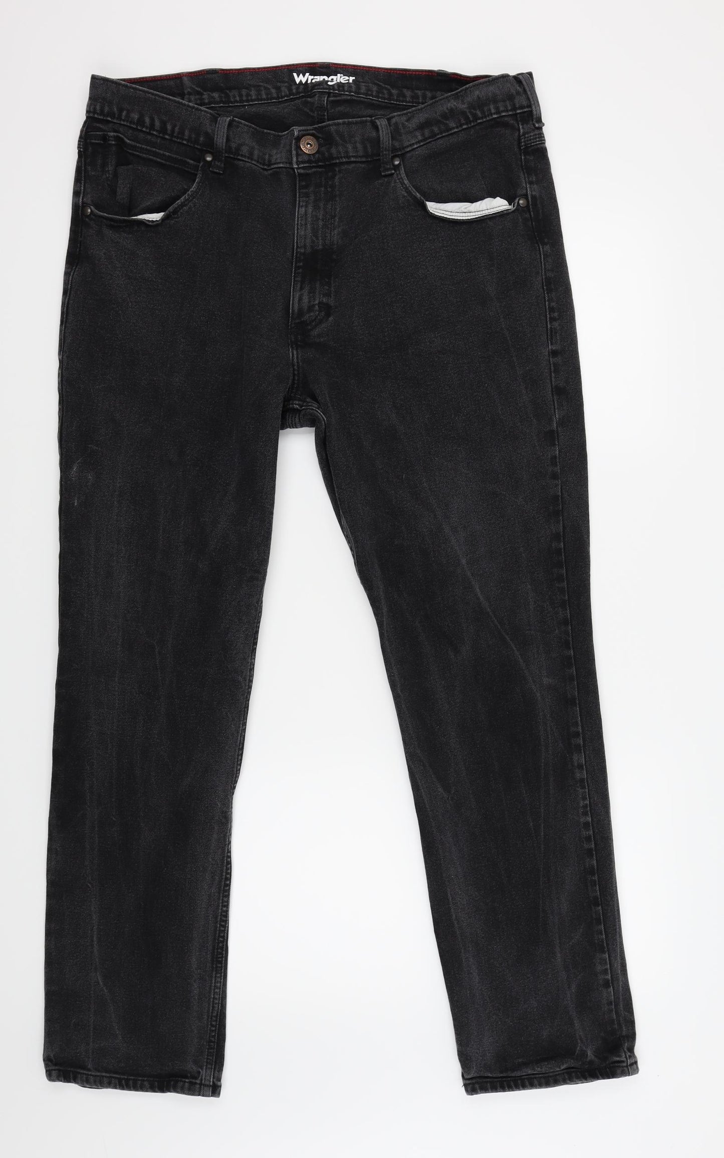 Wrangler Mens Black   Straight Jeans Size 38 in L28 in