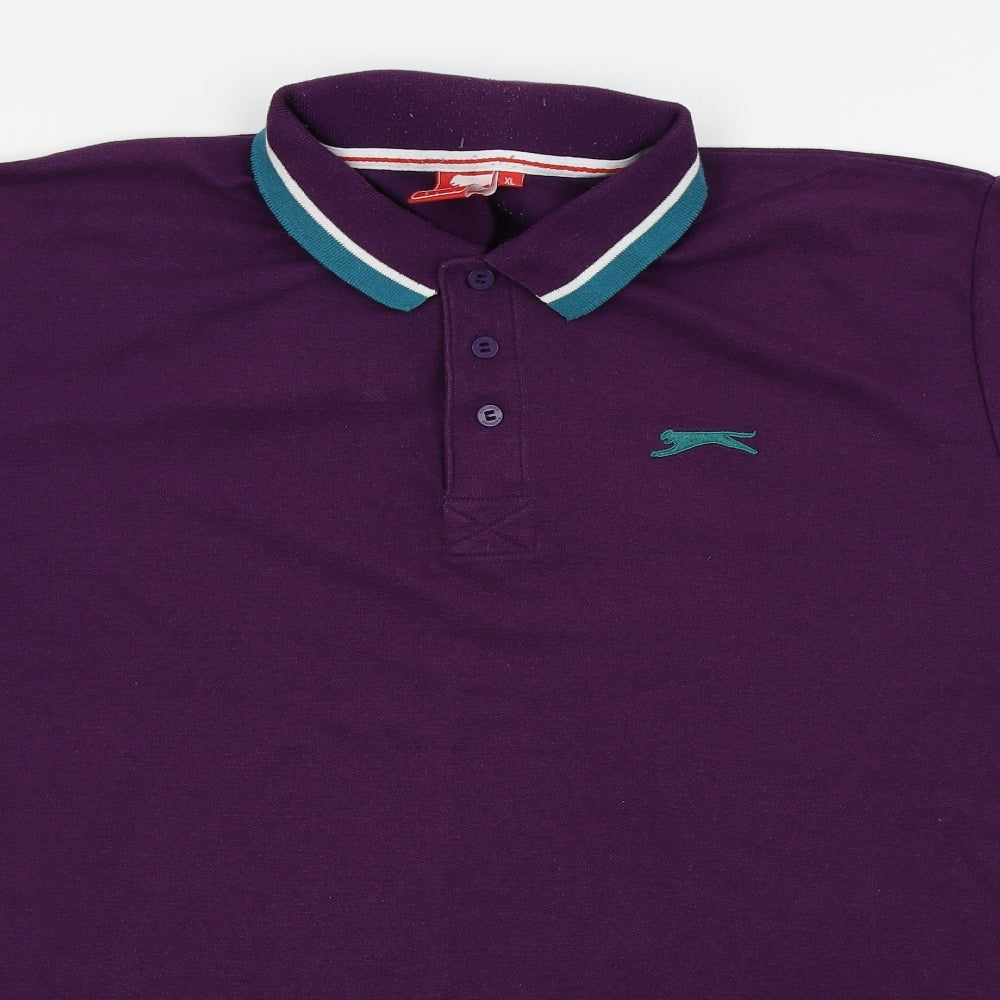 Slazenger Mens Purple    Polo Size XL