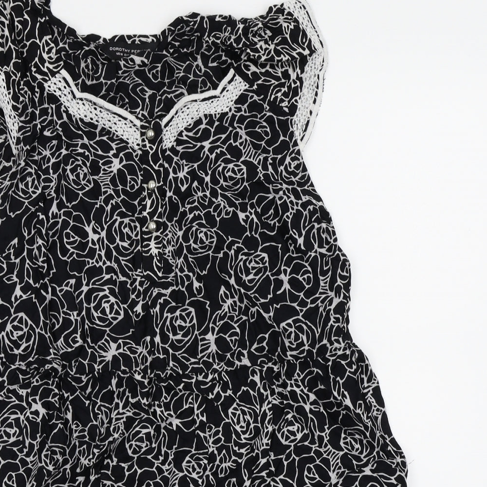Dorothy Perkins Womens Black   Basic Blouse Size 14