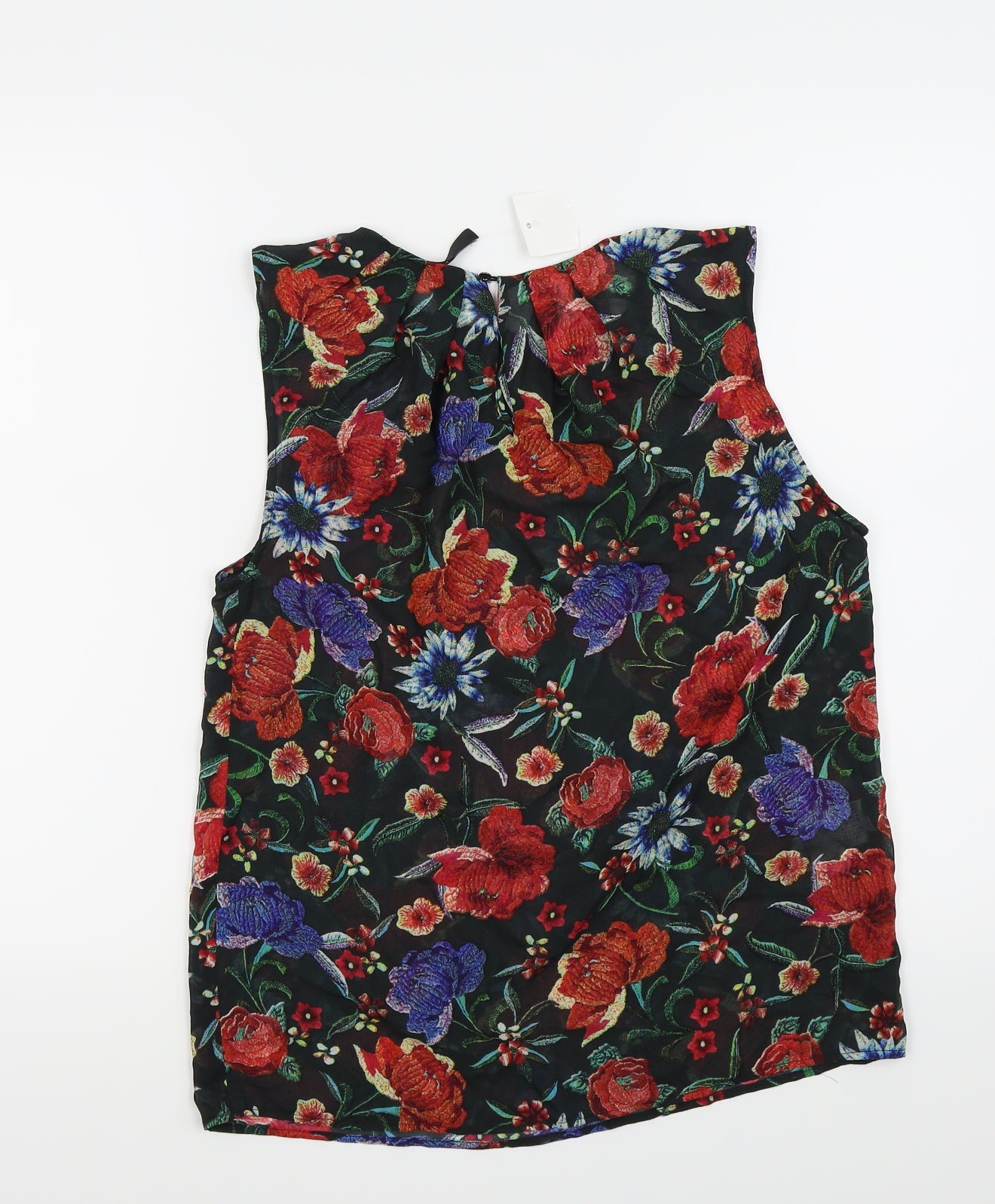 MNG collection Womens Black Floral  Basic Tank Size 6